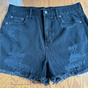 Black Denim Shorts